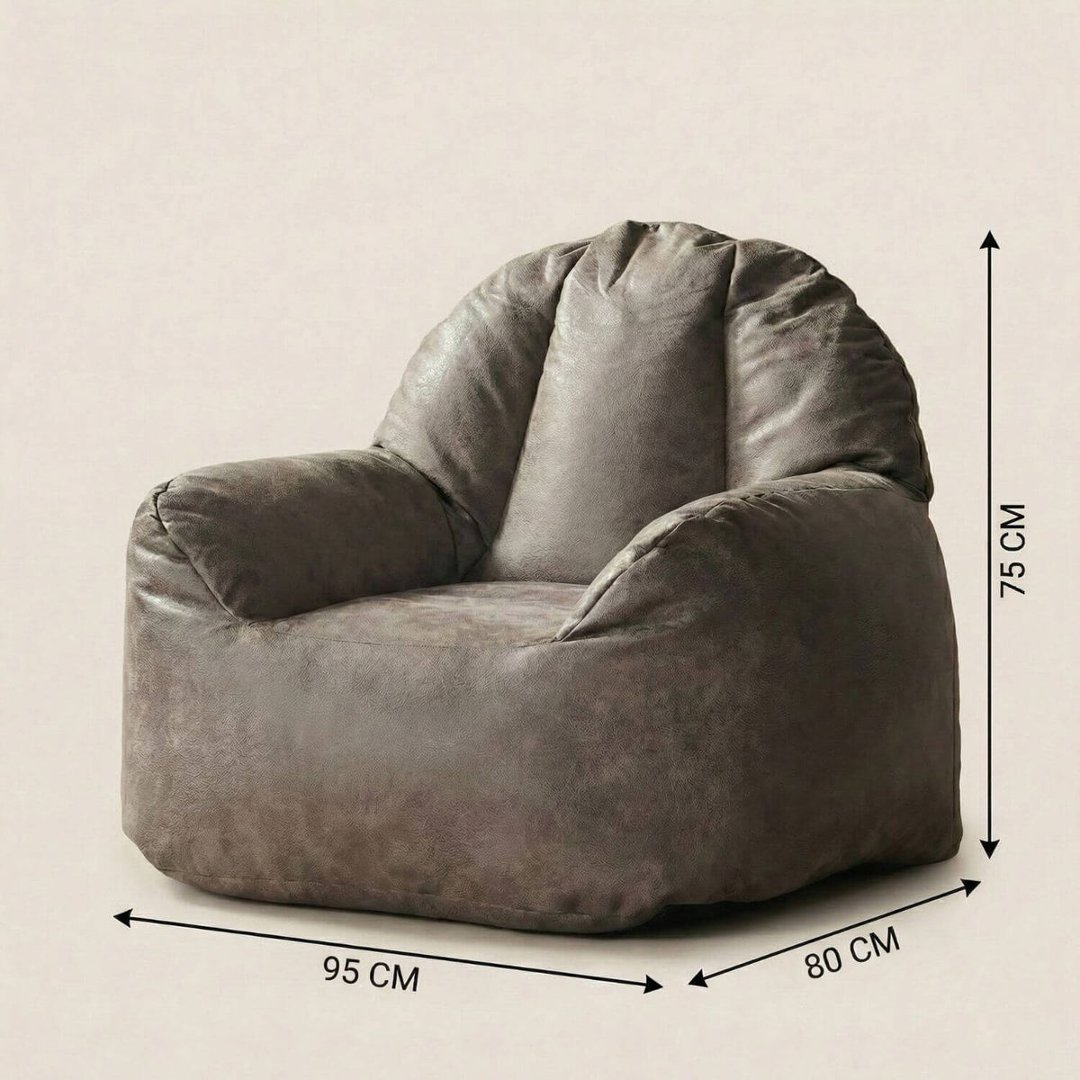 Pouf Cuir Premium Personnalisable - Housse Vide Jaune