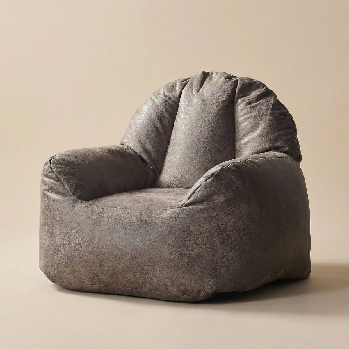 Pouf Cuir Premium Personnalisable - Housse Vide Jaune