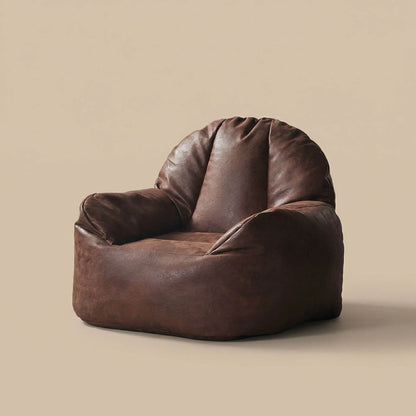 Pouf Cuir Premium Personnalisable - Housse Vide Jaune