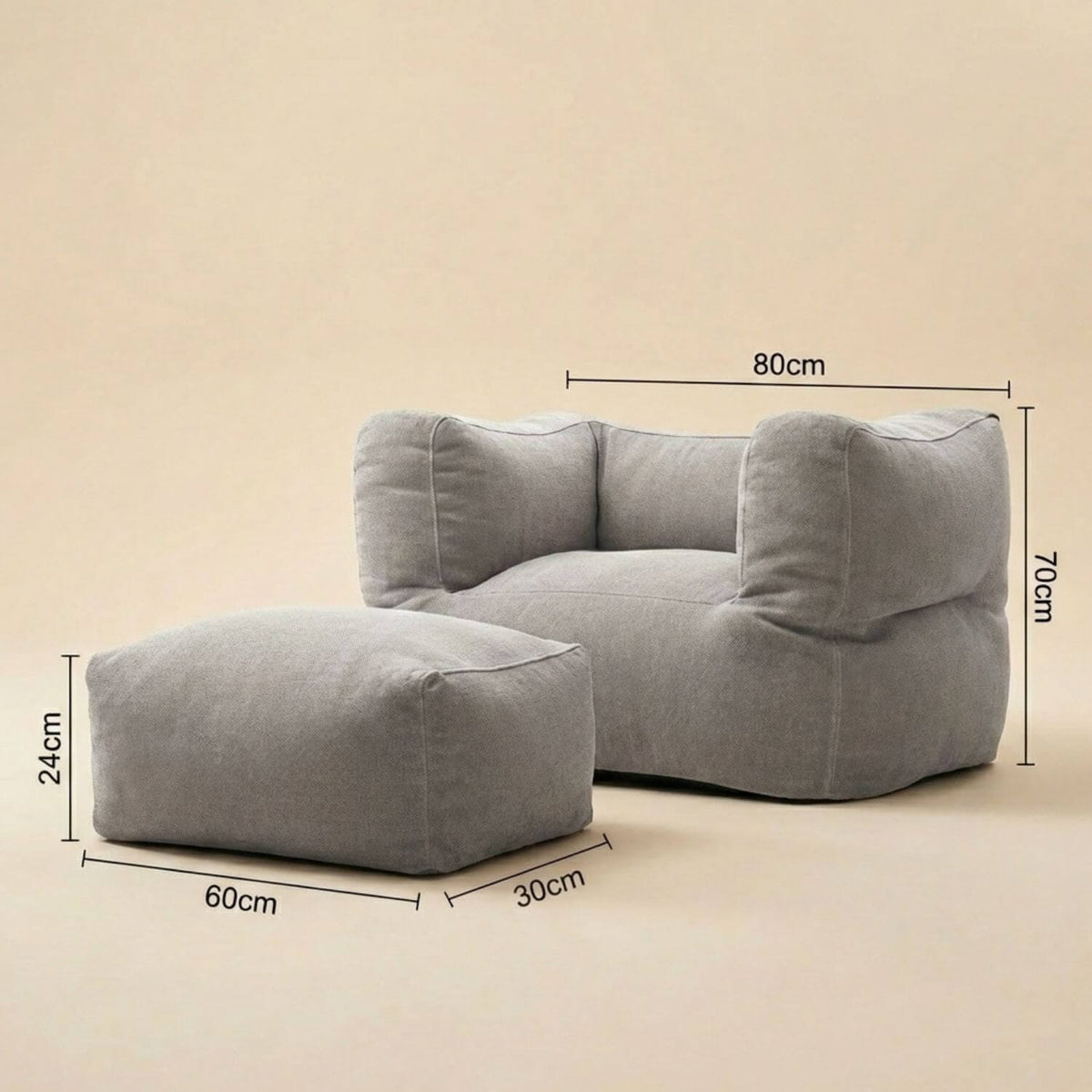 Pouf Extérieur SOLIS : Confort Personnalisé Beige
