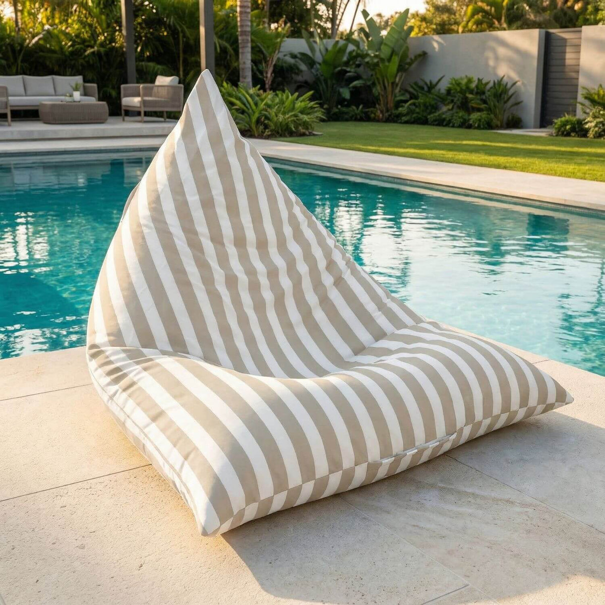 Pouf Extérieur Rayé Personnalisable