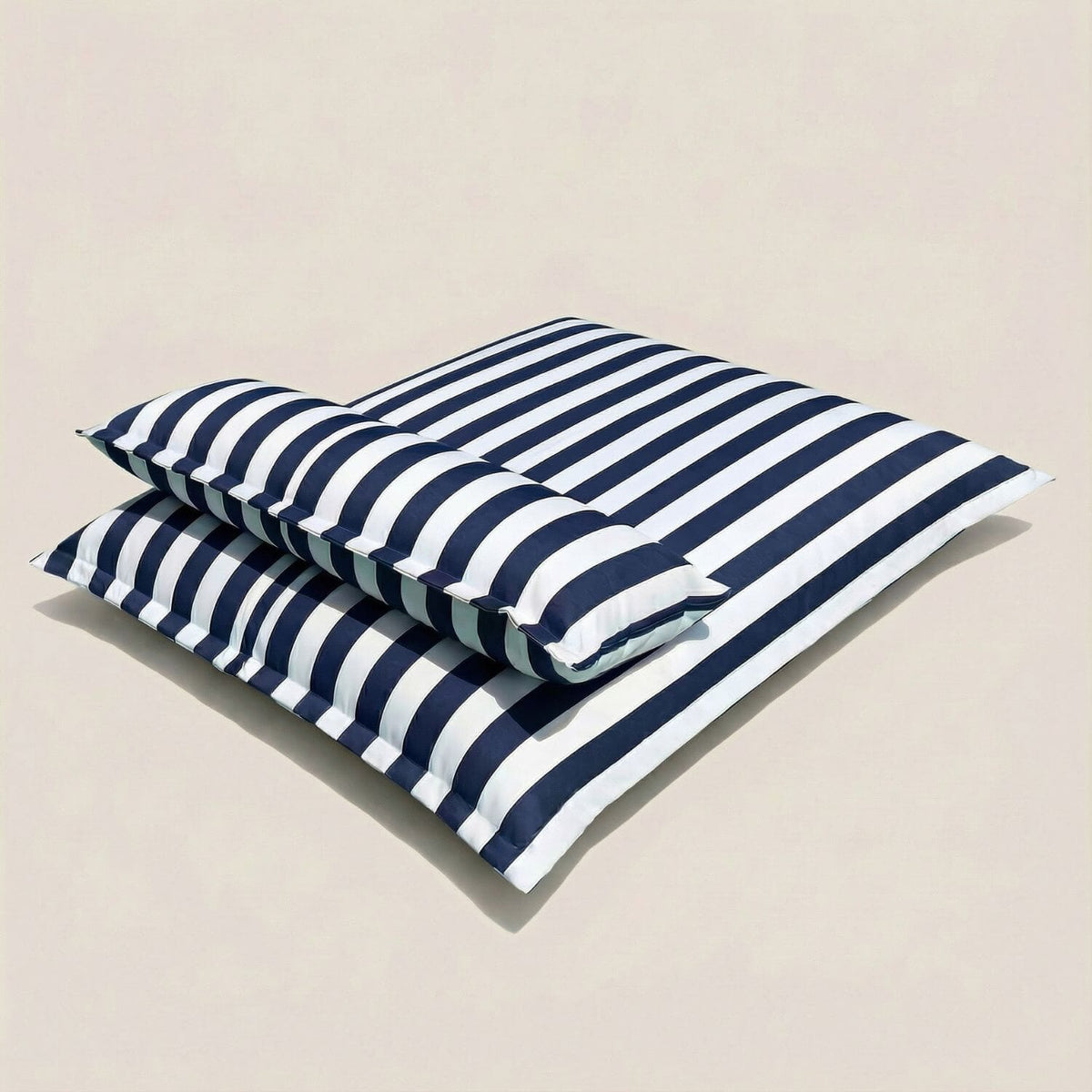 Pouf Piscine Rayé Confort Absolu - Housse 140x180cm
