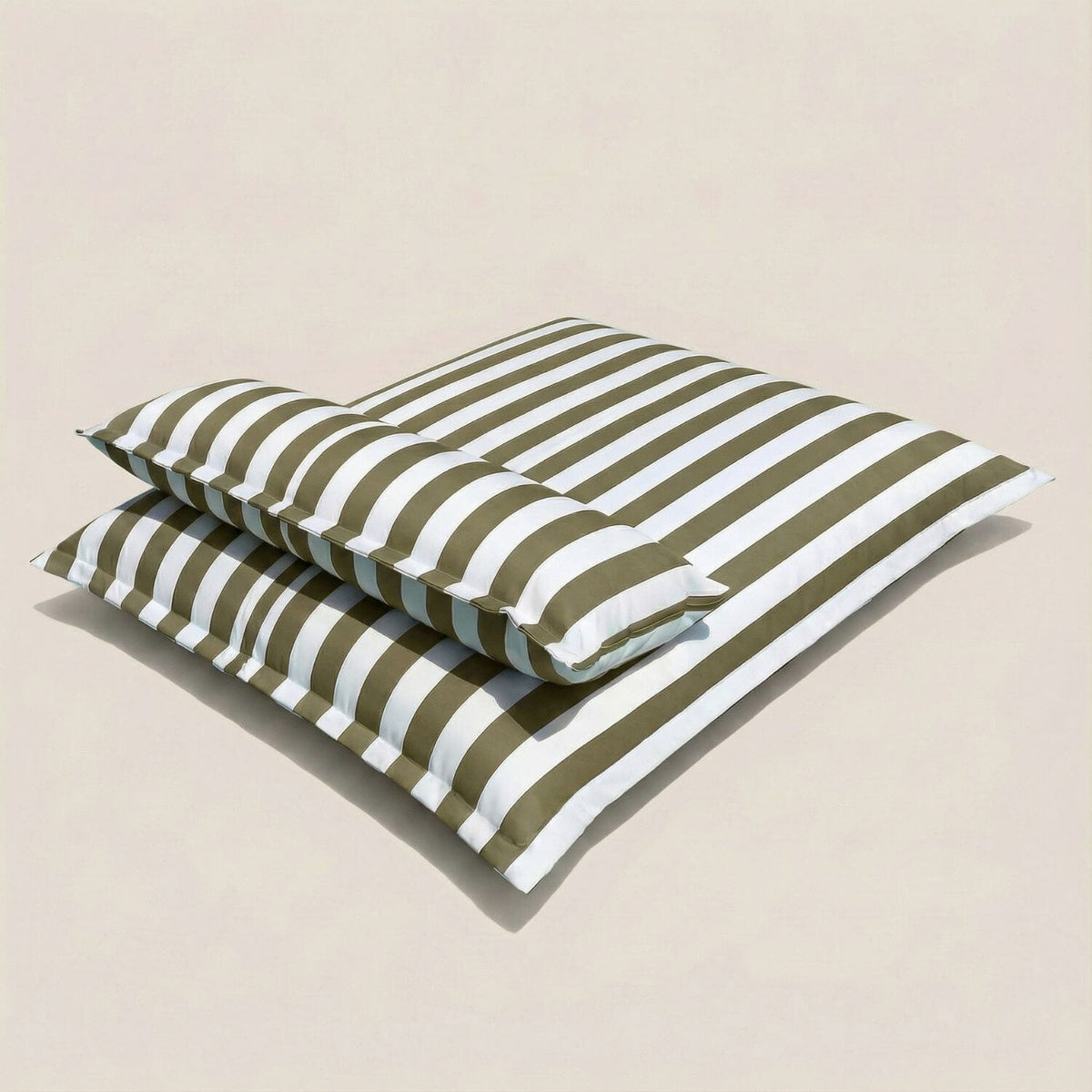 Pouf Piscine Rayé Confort Absolu - Housse 140x180cm
