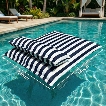 Pouf Piscine Rayé Confort Absolu - Housse 140x180cm