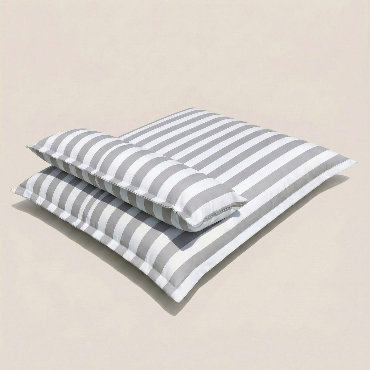 Pouf Piscine Rayé Confort Absolu - Housse 140x180cm