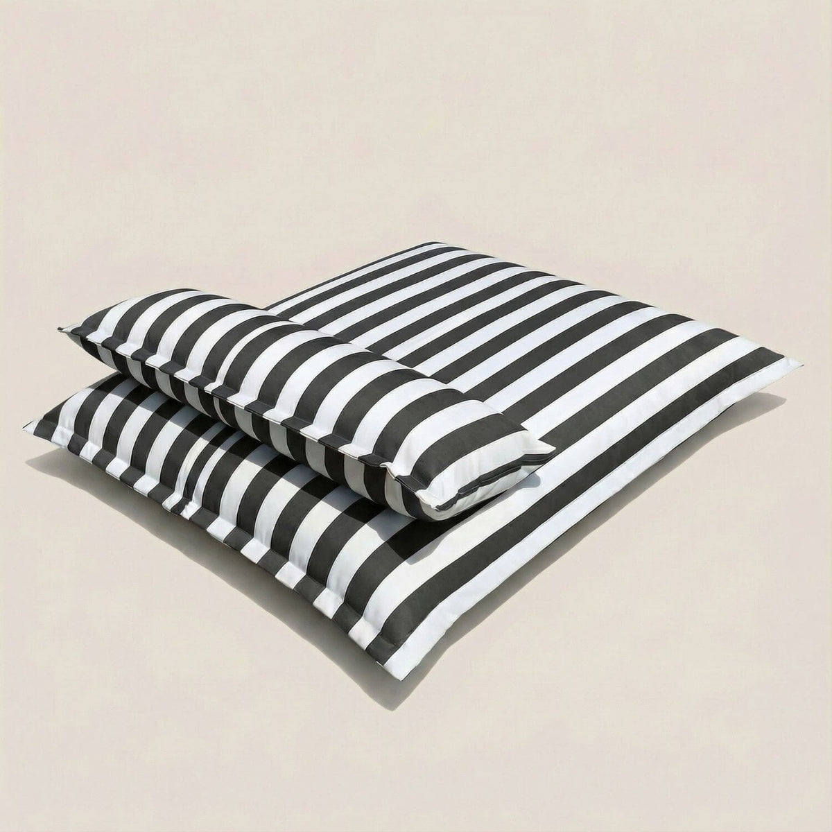 Pouf Piscine Rayé Confort Absolu - Housse 140x180cm
