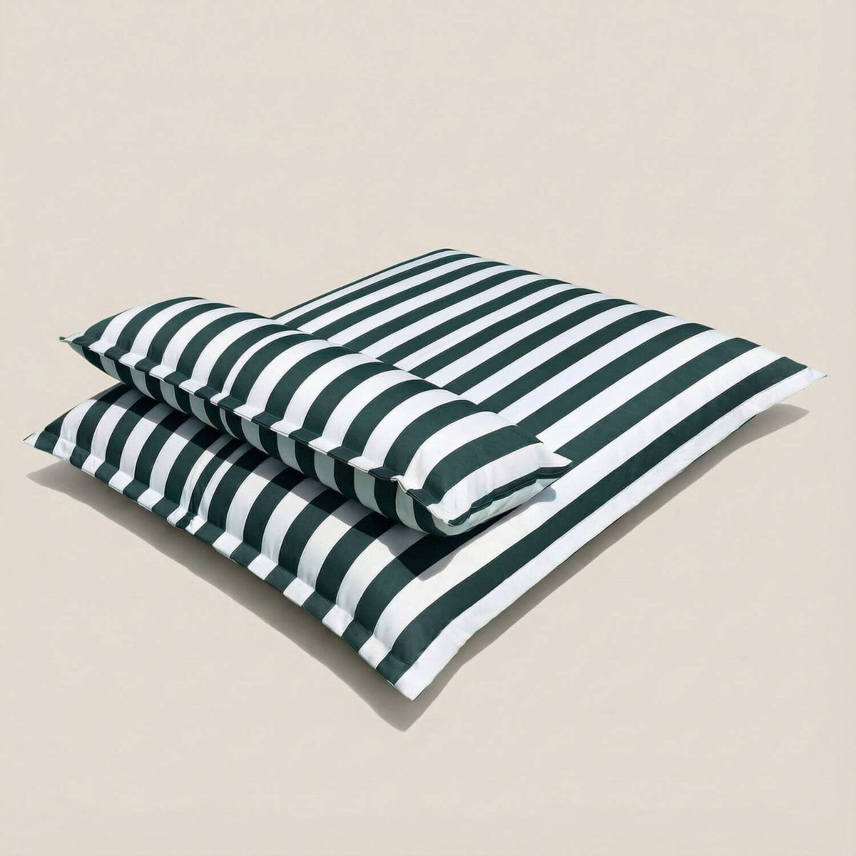 Pouf Piscine Rayé Confort Absolu - Housse 140x180cm