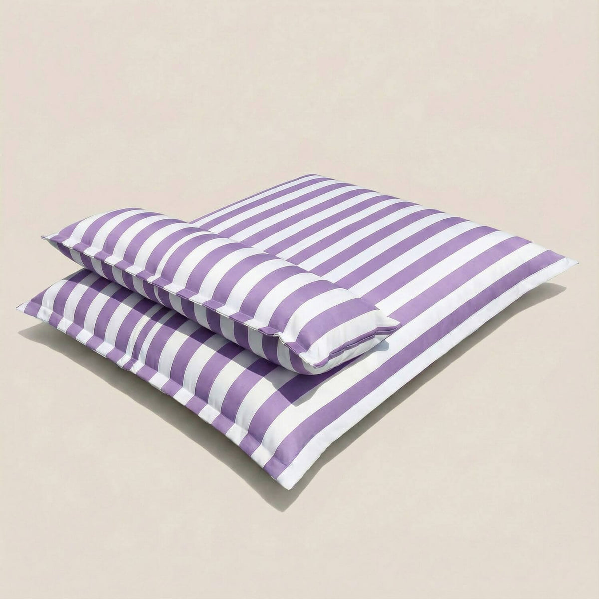 Pouf Piscine Rayé Confort Absolu - Housse 140x180cm