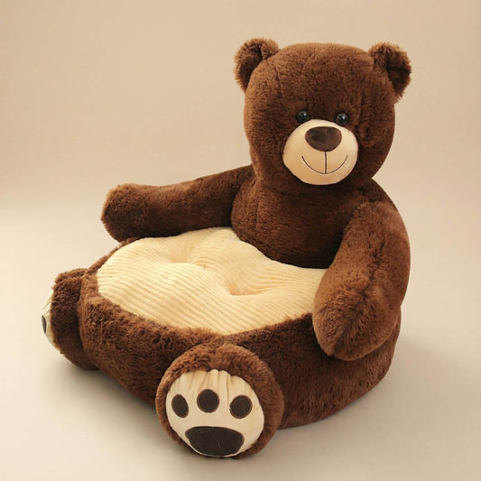 Pouf Enfant Ours Brun Confortable