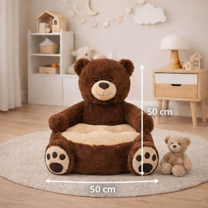 Pouf Enfant Ours Brun Confortable