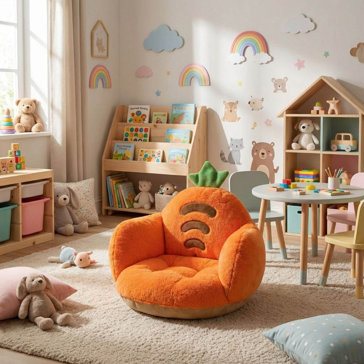 Pouf Enfant MINI Orange Confortable