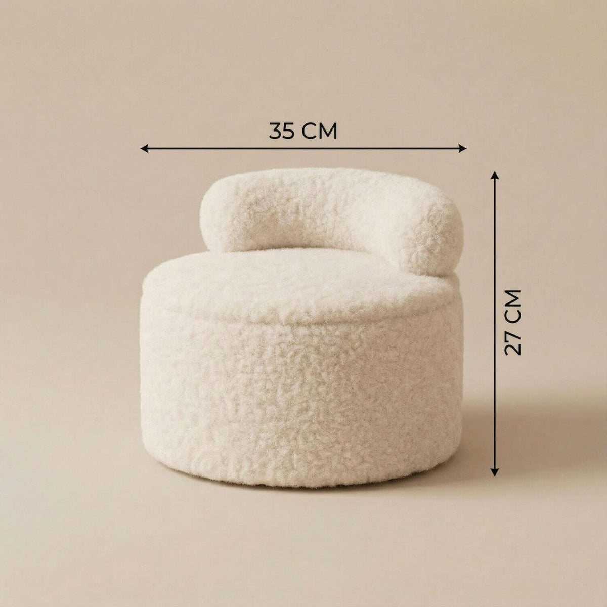 Pouf Bouclette Design avec Rangement - Confort & Style