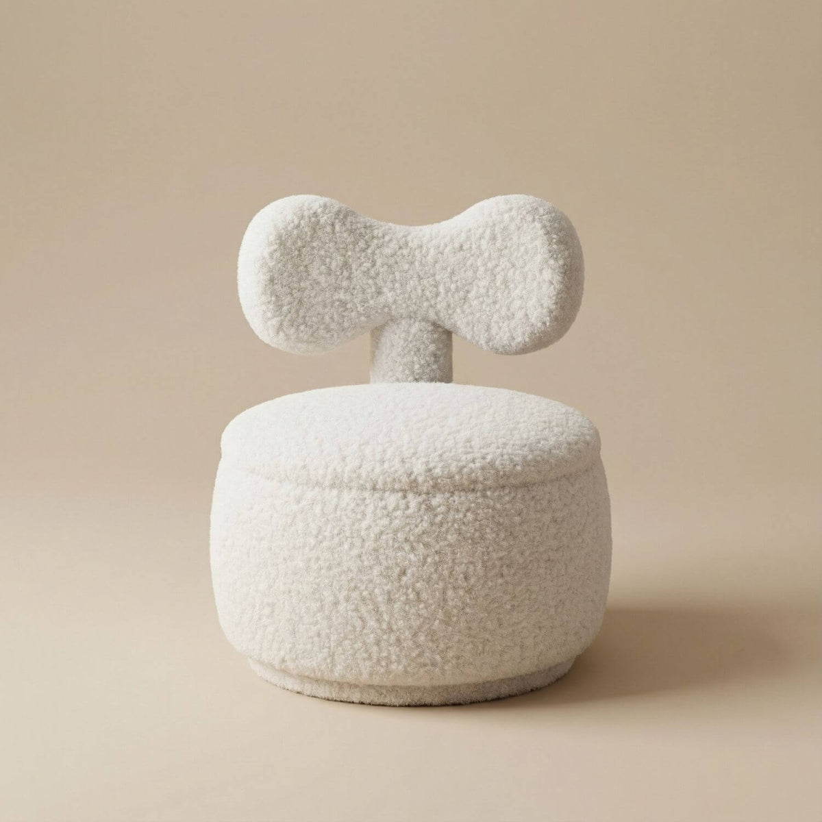 Pouf Bouclette Design avec Rangement - Confort & Style
