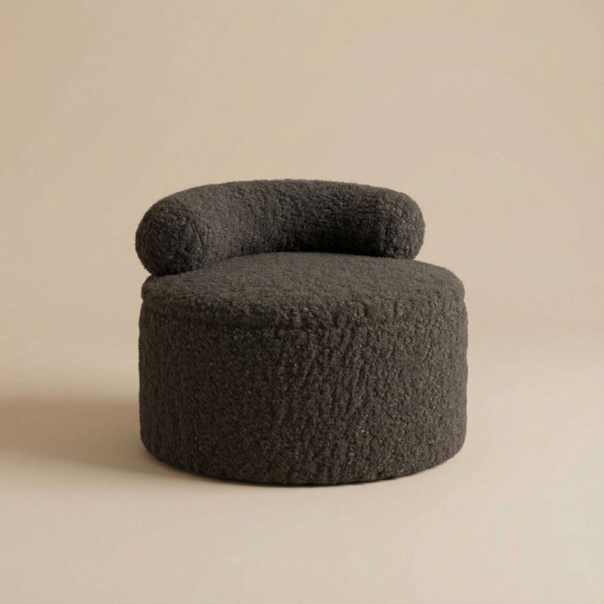 Pouf Bouclette Design avec Rangement - Confort & Style