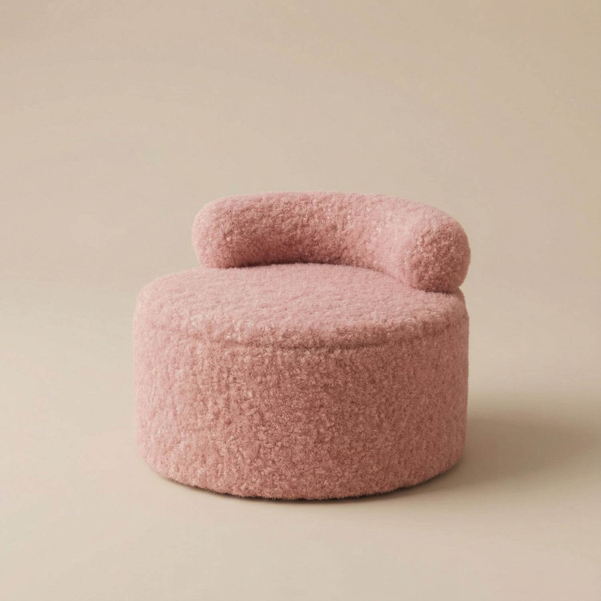 Pouf Bouclette Design avec Rangement - Confort & Style