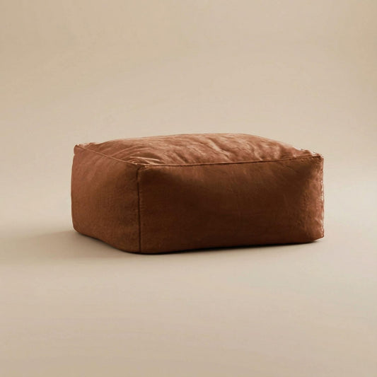 Pouf Repose-Pied Rond Coton Personnalisable