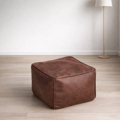Pouf Cube Design Cuir Personnalisable