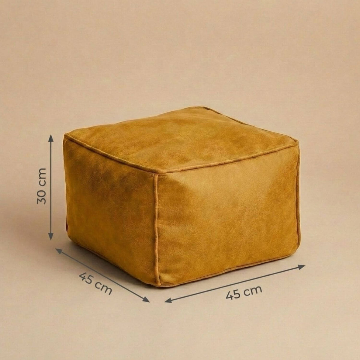 Pouf Cube Design Cuir Personnalisable
