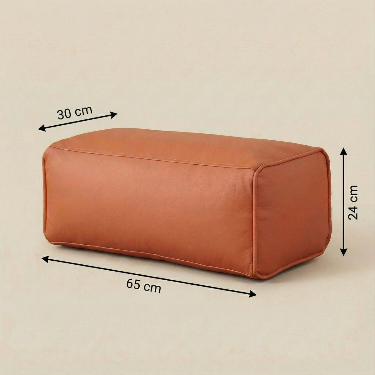 Pouf Rectangulaire en Cuir Modulable