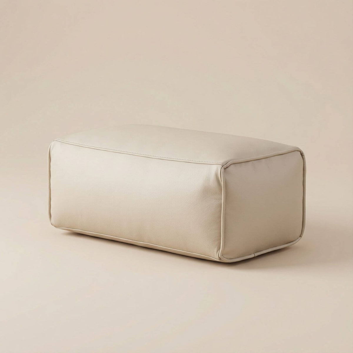 Pouf Rectangulaire en Cuir Modulable