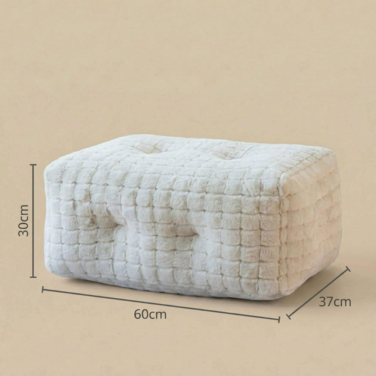 Pouf Repose-Pied Doux Beige