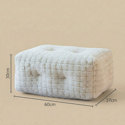 Pouf Repose-Pied Doux Beige