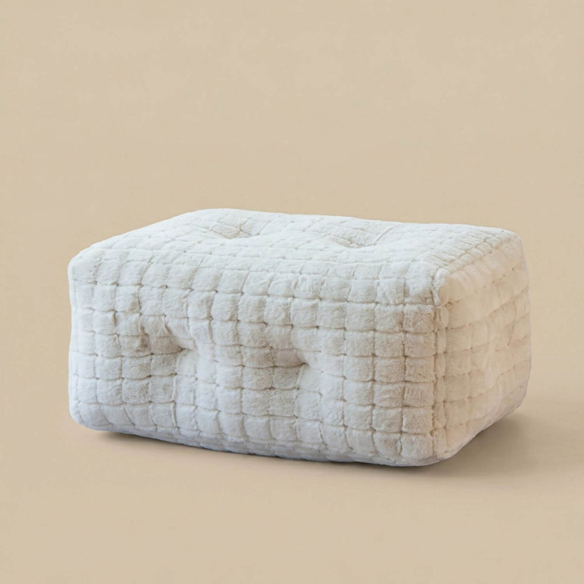 Pouf Repose-Pied Doux Beige