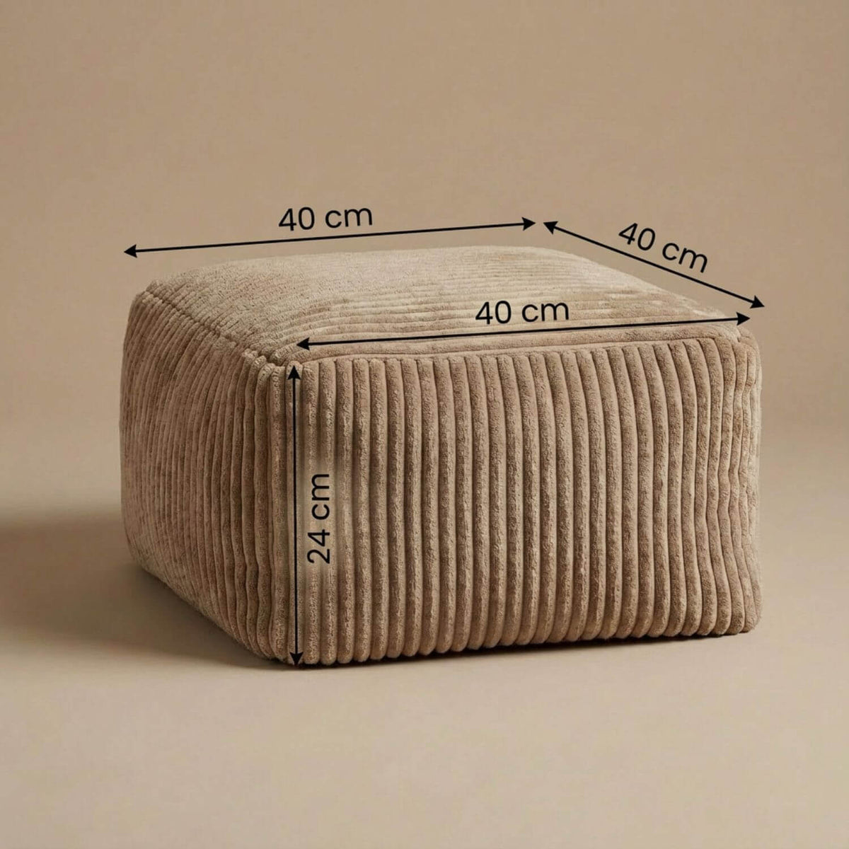 Pouf Carré Repose-Pieds FOOTIA Personnalisable