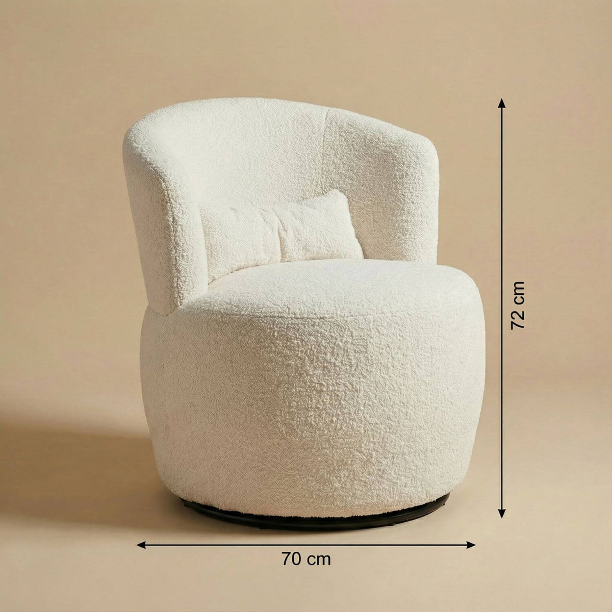 Pouf Rond Bouclette Confort & Design