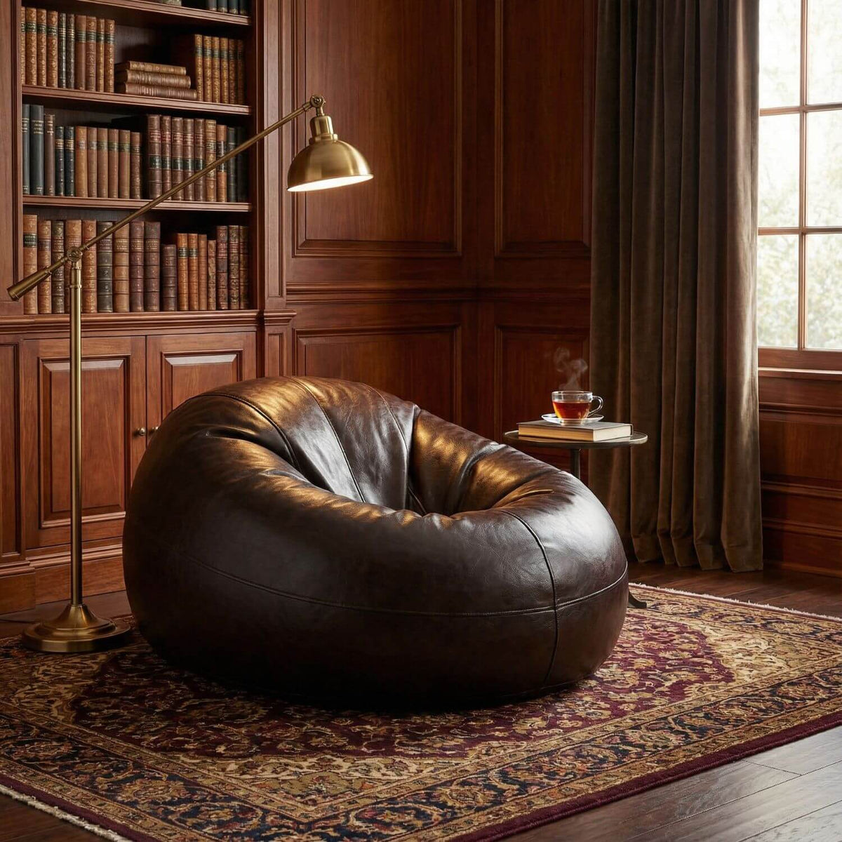 Pouf Rond Cuir Personnalisable - Confort & Élégance