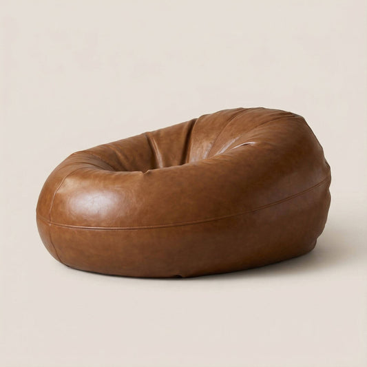Pouf Rond Cuir Personnalisable - Confort & Élégance