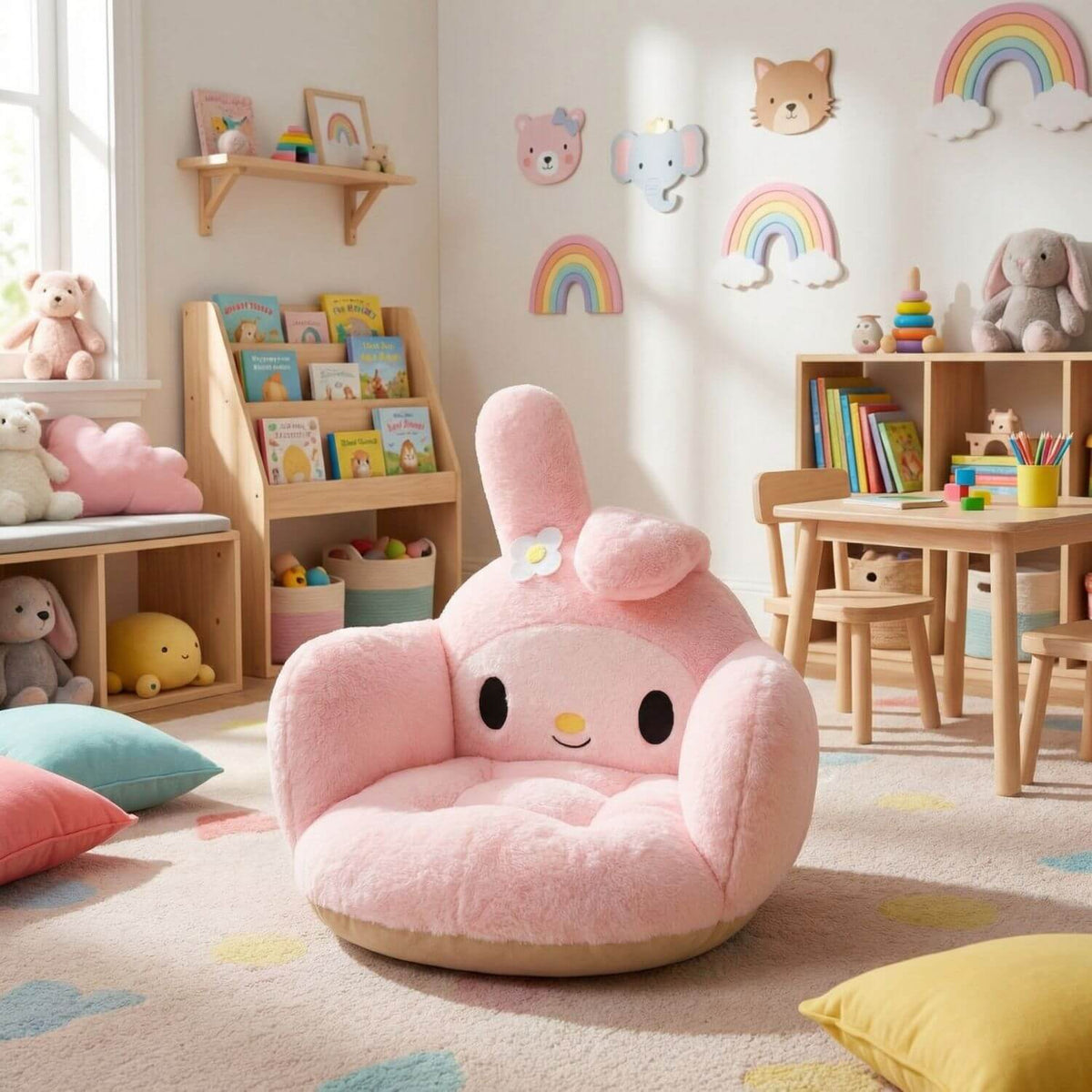 Pouf Enfant Rose MINI Confortable