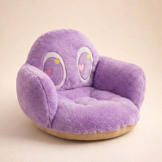 Pouf Enfant Violet Doux et Confortable
