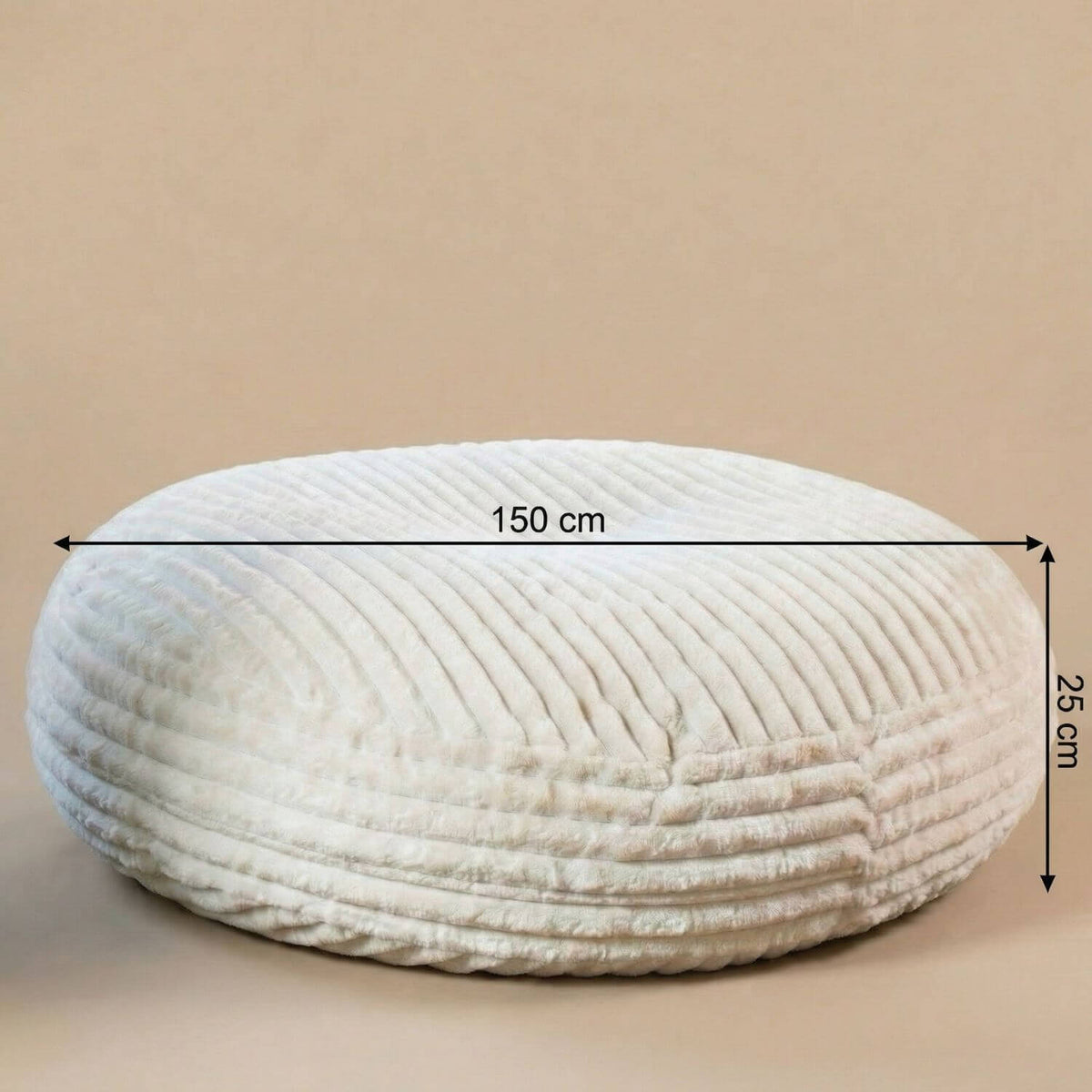 Pouf Géant XXL Confortable Gris Foncé
