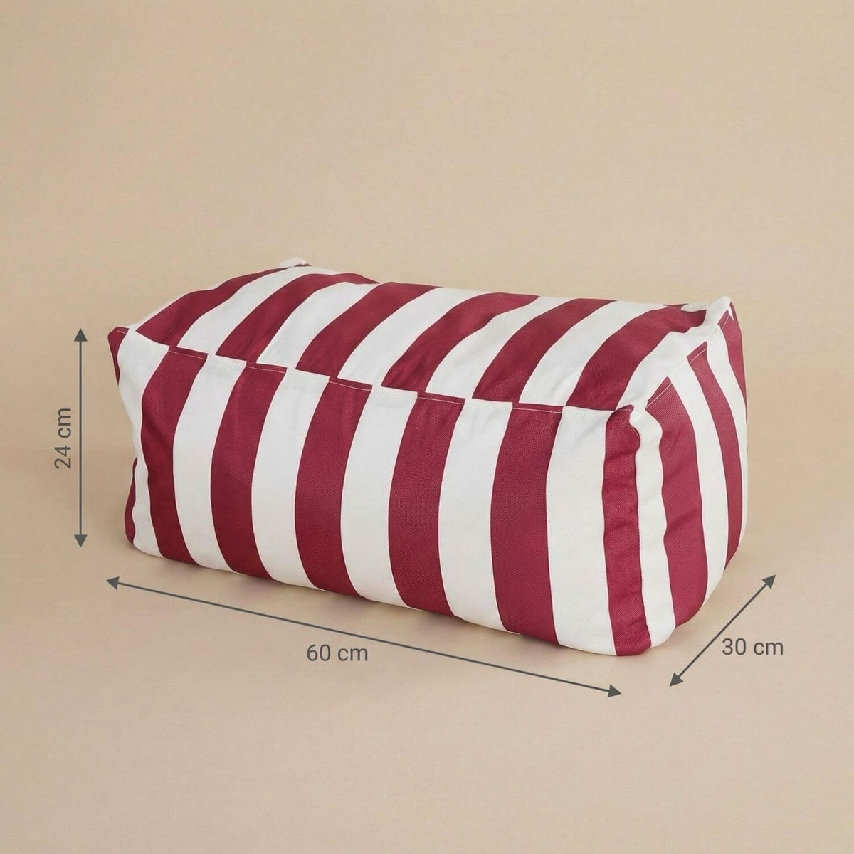 Pouf Extérieur Rectangulaire Solis - Housse Imperméable & Remplissage Inclus
