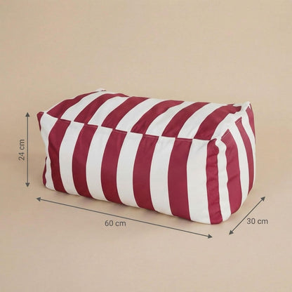 Pouf Extérieur Rectangulaire Solis - Housse Imperméable & Remplissage Inclus